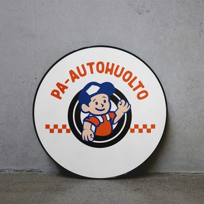 Circle Sign Mockup