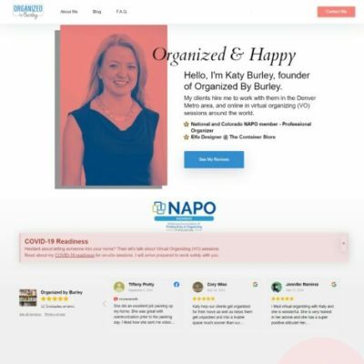 Web Design for Organized by Burley